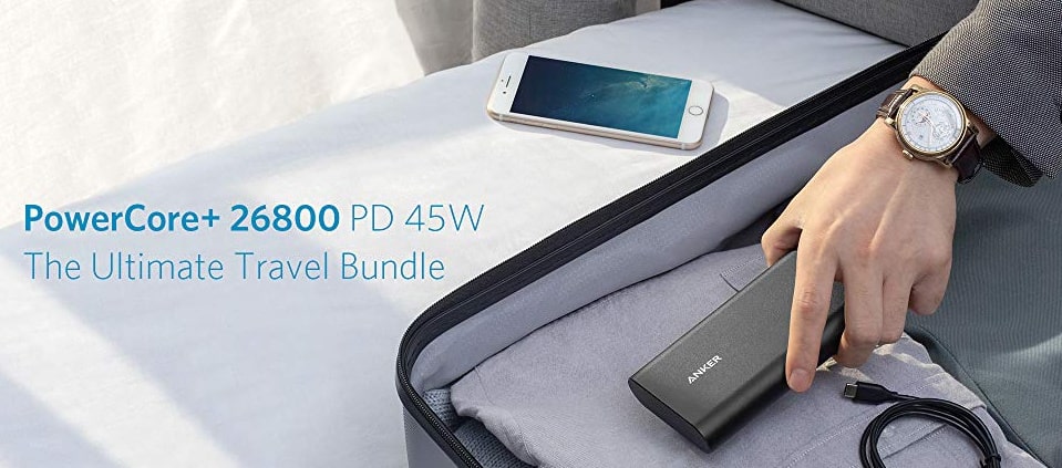 Anker PowerCore+ 26800 PD 45W with 60W PD Charger